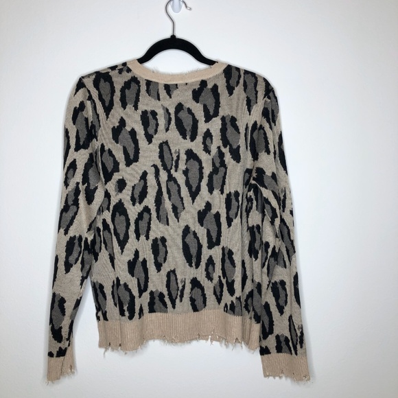 Distressed Leopard Print Sweater - Picture 6 of 6